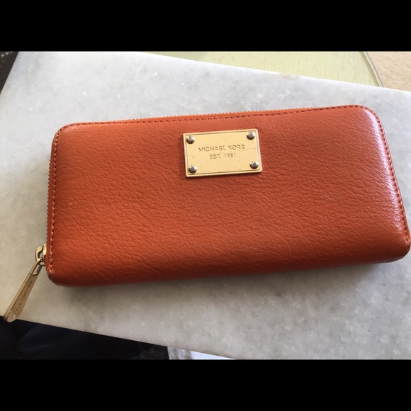 orange mk wallet